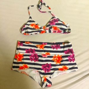 OG Delia's Floral High-Waisted Bikini Full Set